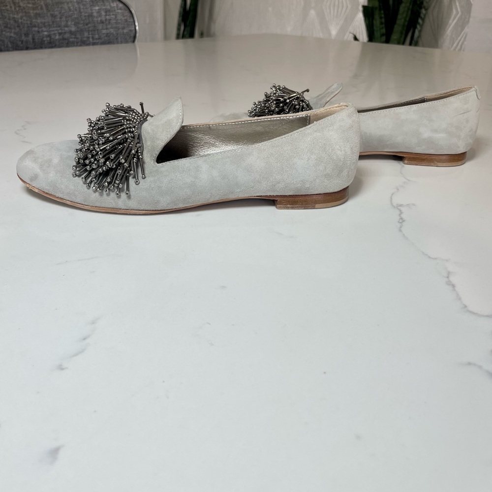 AGL Leather/Suede Loafer w/ Tassels - Picture 2 of 8